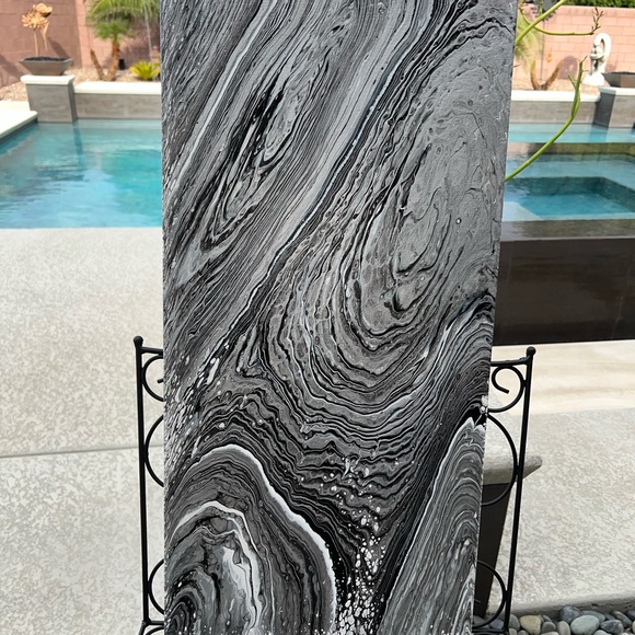 (SOLD) Acrylic Pour Paintings - Picture 3 of 4